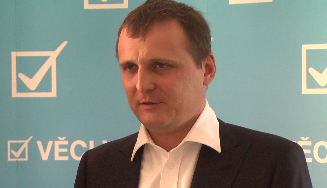 Vít Bárta na tiskové konferenci VV